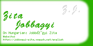 zita jobbagyi business card